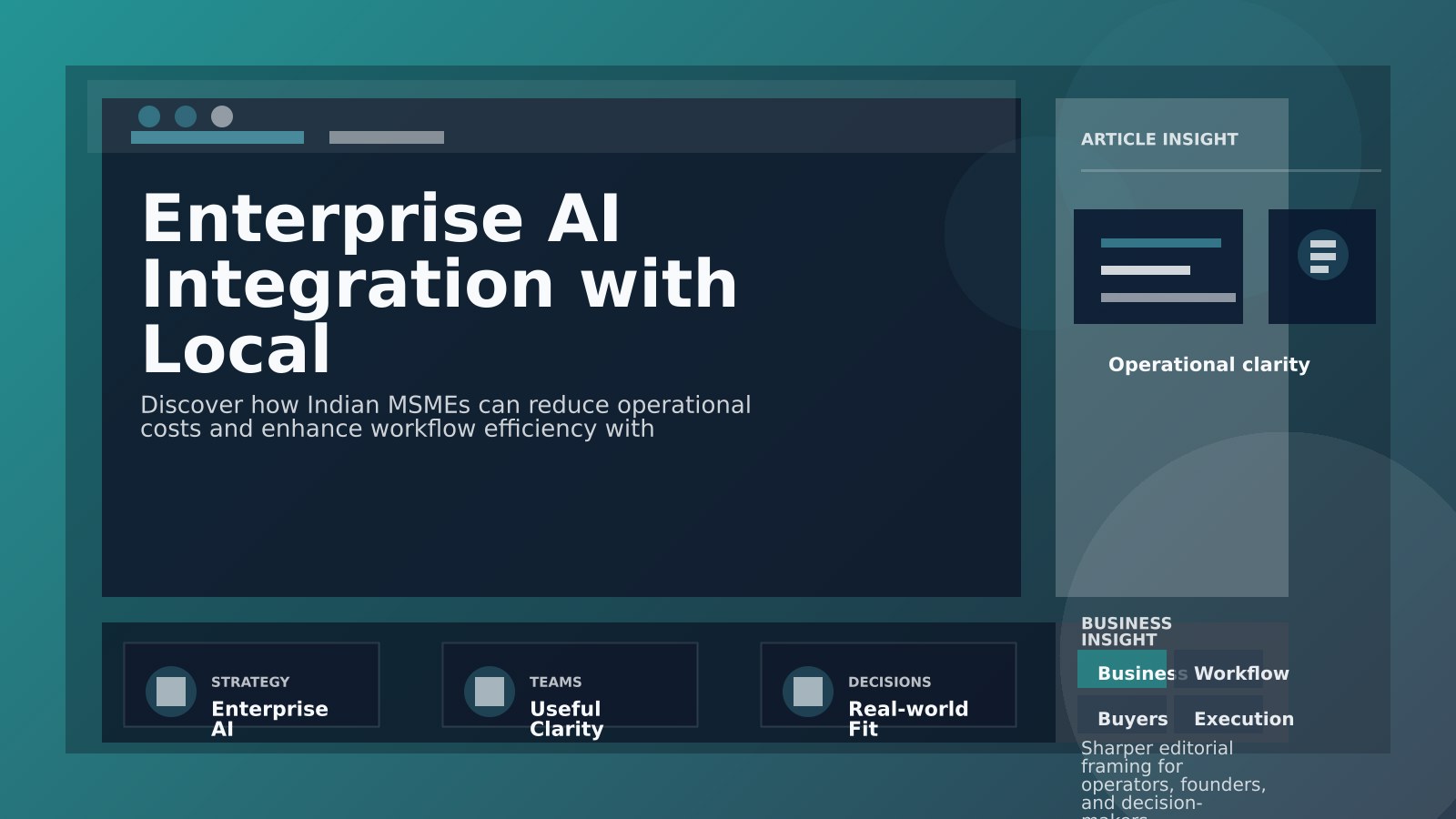Cutting Costs and Boosting Efficiency: Local AI Pipelines for Enterprise Automation in Indian MSMEs