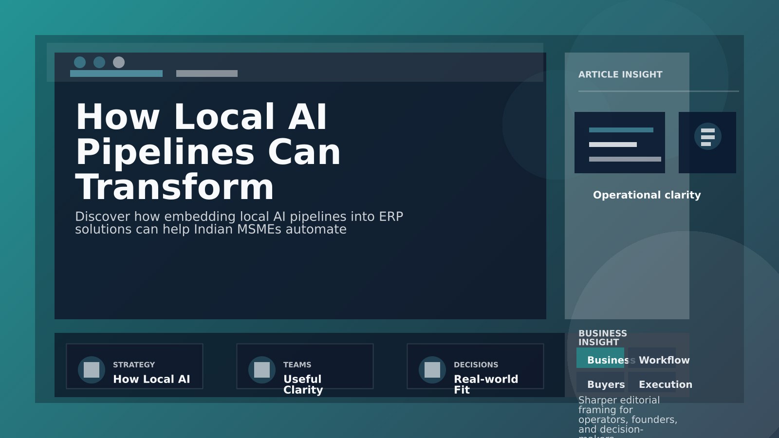 Why Embedding Local AI Pipelines into ERP Systems is a Game-Changer for Indian MSMEs