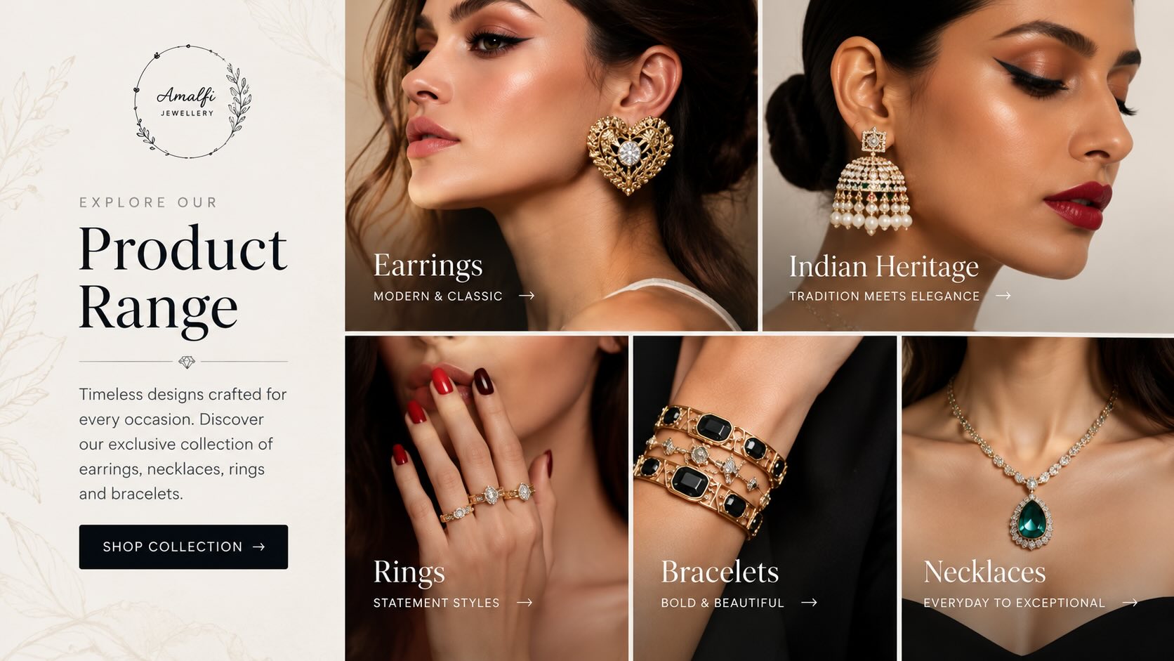 Amalfi Jewellery responsive storefront